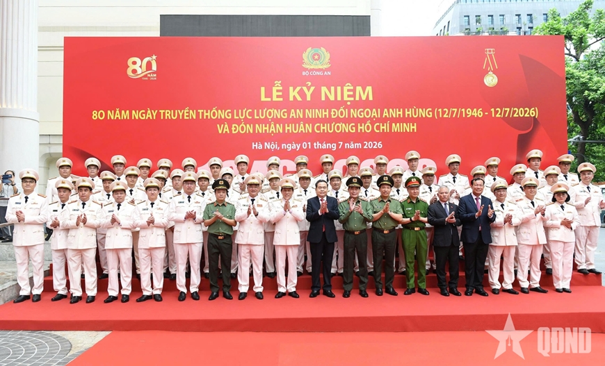 Chủ tịch Quốc hội Trần Thanh Mẫn dự Lễ kỷ niệm 80 năm Ngày truyền thống Lực lượng An ninh đối ngoại