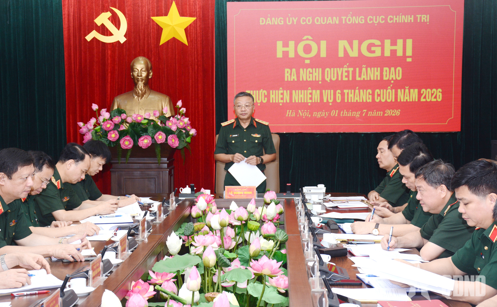 Thượng tướng Lê Quang Minh chủ trì hội nghị Đảng ủy Cơ quan Tổng cục Chính trị