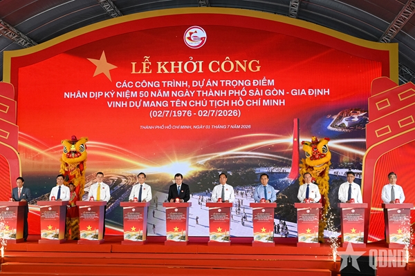 TP Hồ Chí Minh: Khởi công các công trình, dự án trọng điểm với tổng vốn đầu tư hơn 253.000 tỷ đồng