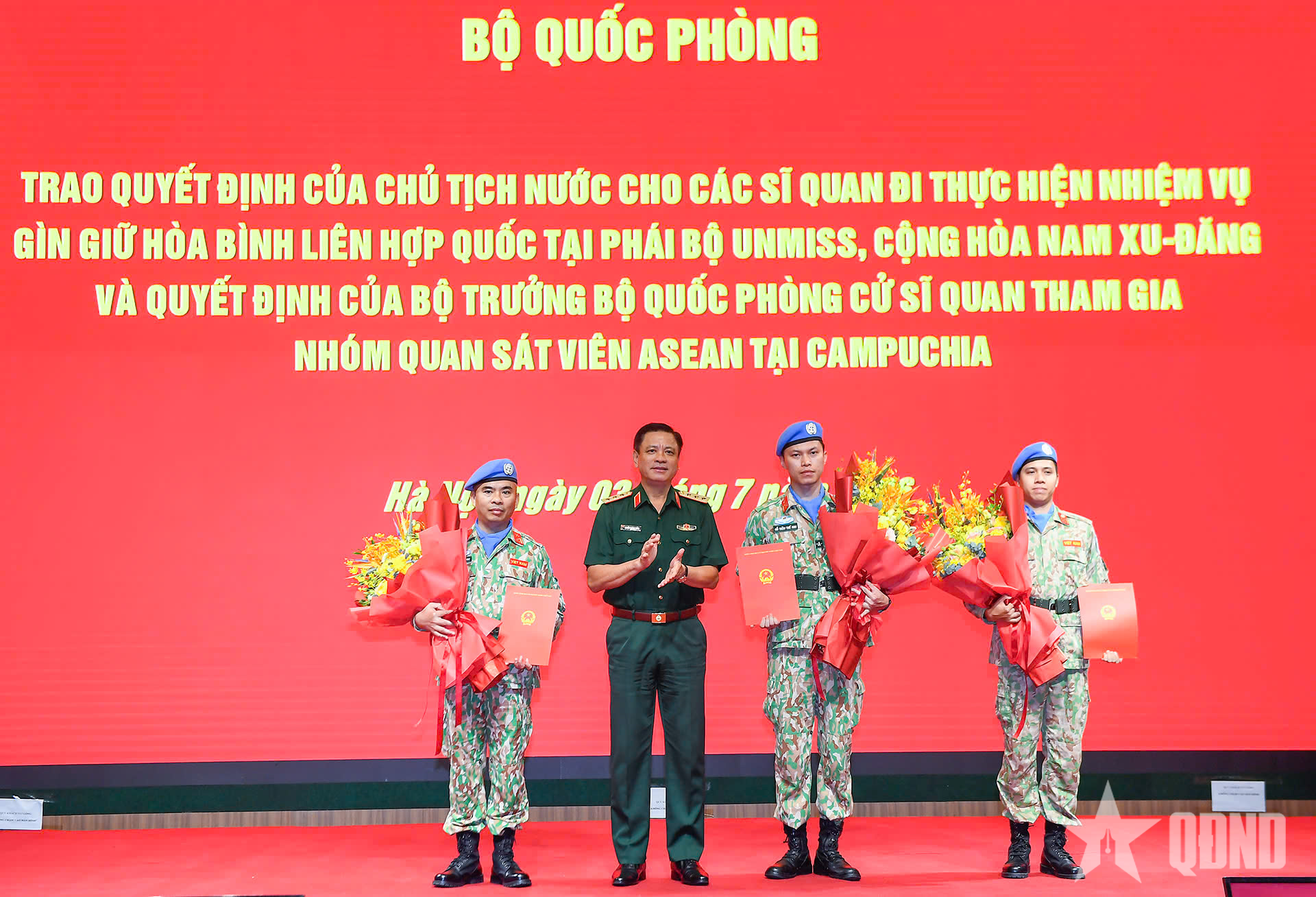 Lần đầu tiên có sĩ quan Quân đội Việt Nam đảm nhận vị trí cấp cao tại phái bộ gìn giữ hòa bình