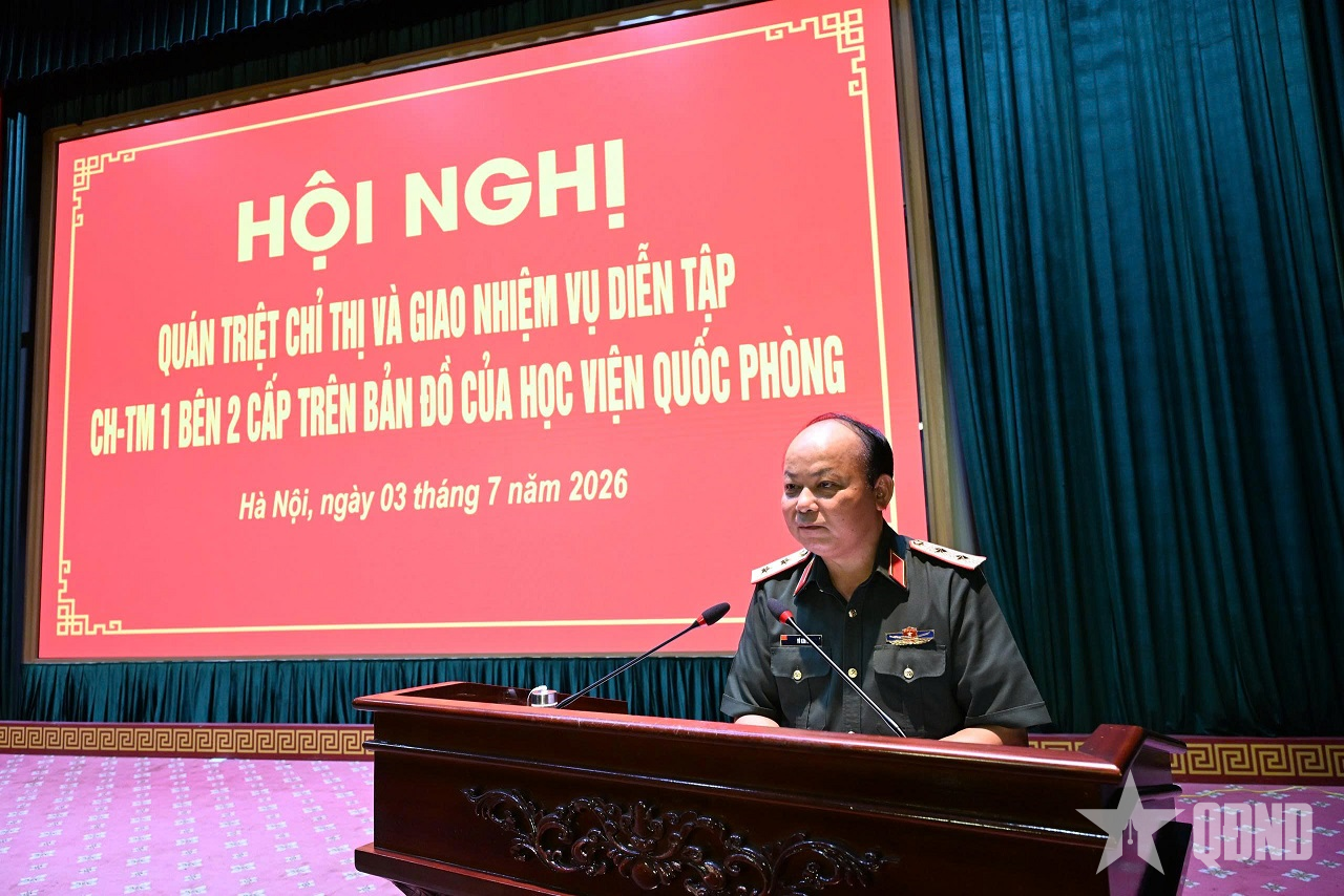 Học viện Quốc phòng tổ chức Hội nghị quán triệt chỉ thị, giao nhiệm vụ diễn tập