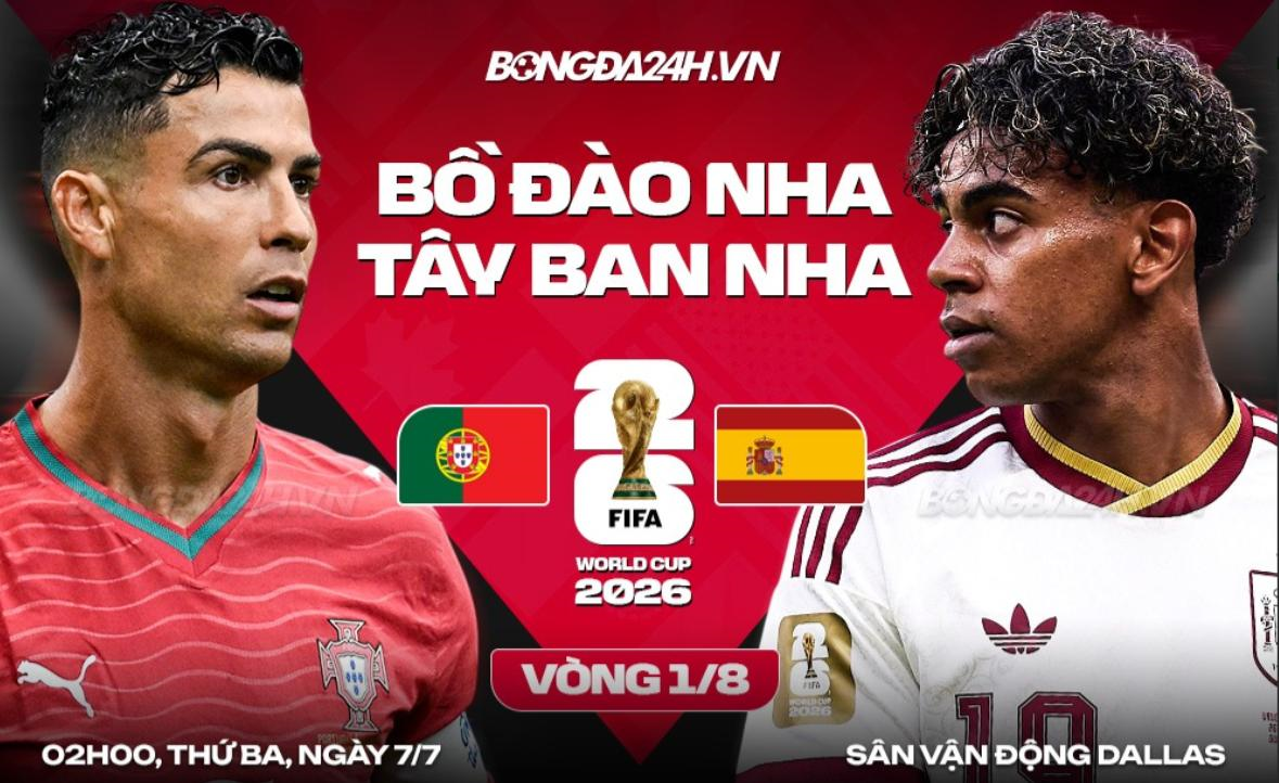 Lịch thi đấu World Cup 2026 ngày 7-7