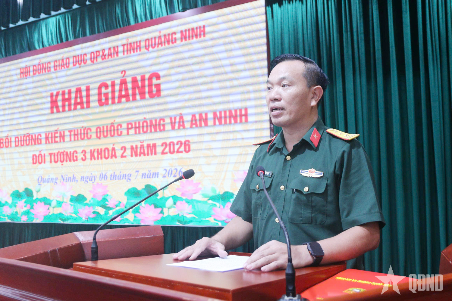 Quảng Ninh: Khai giảng lớp bồi dưỡng kiến thức quốc phòng, an ninh đối tượng 3, khóa 2 năm 2026