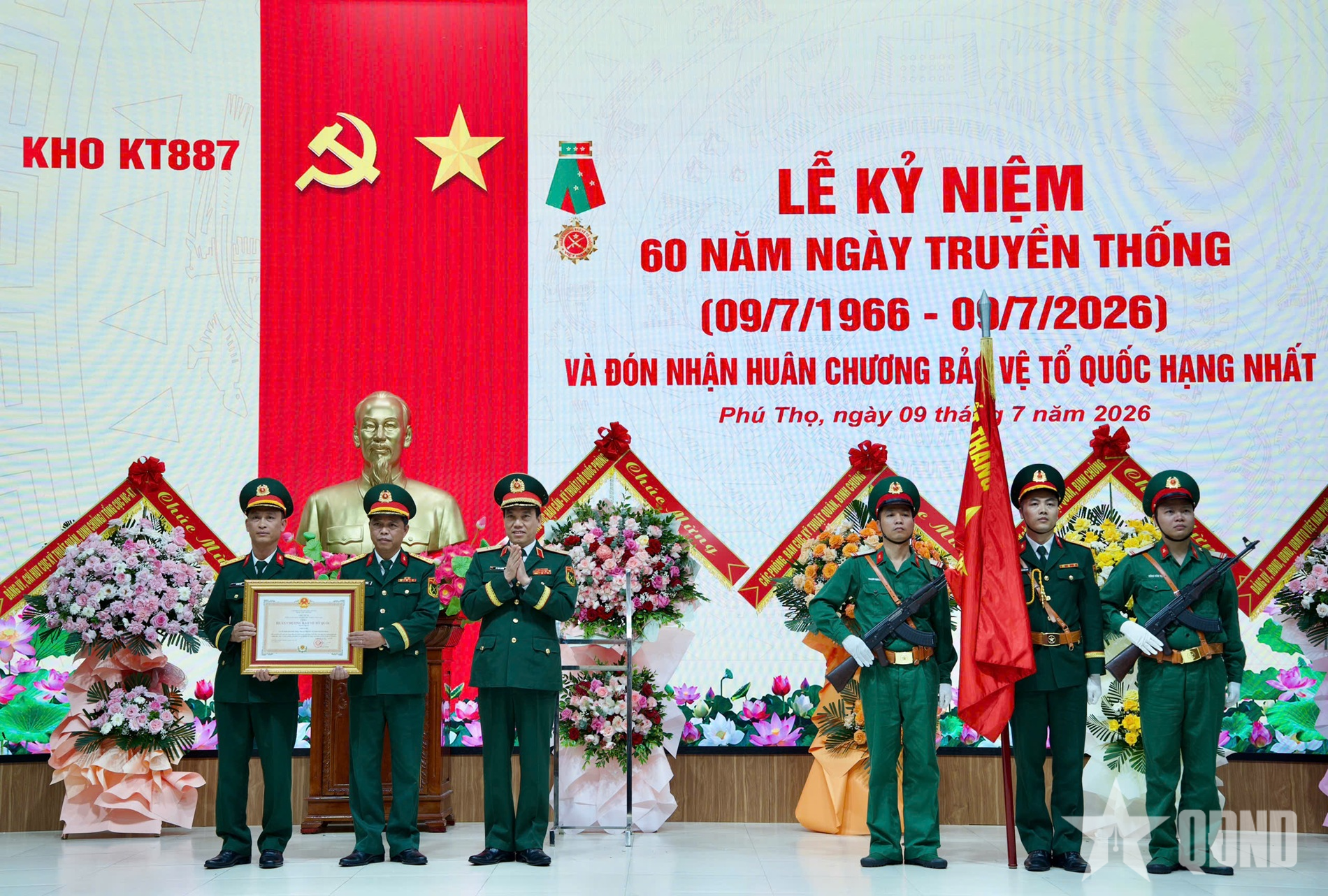 Kho KT887 kỷ niệm 60 năm Ngày truyền thống và đón nhận Huân chương Bảo vệ Tổ quốc hạng Nhất
