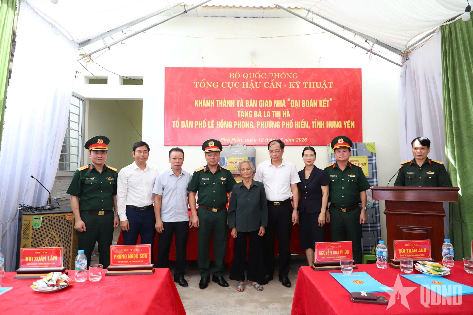 Tổng cục Hậu cần-Kỹ thuật bàn giao nhà “Nhà Đại đoàn kết” tại Hưng Yên