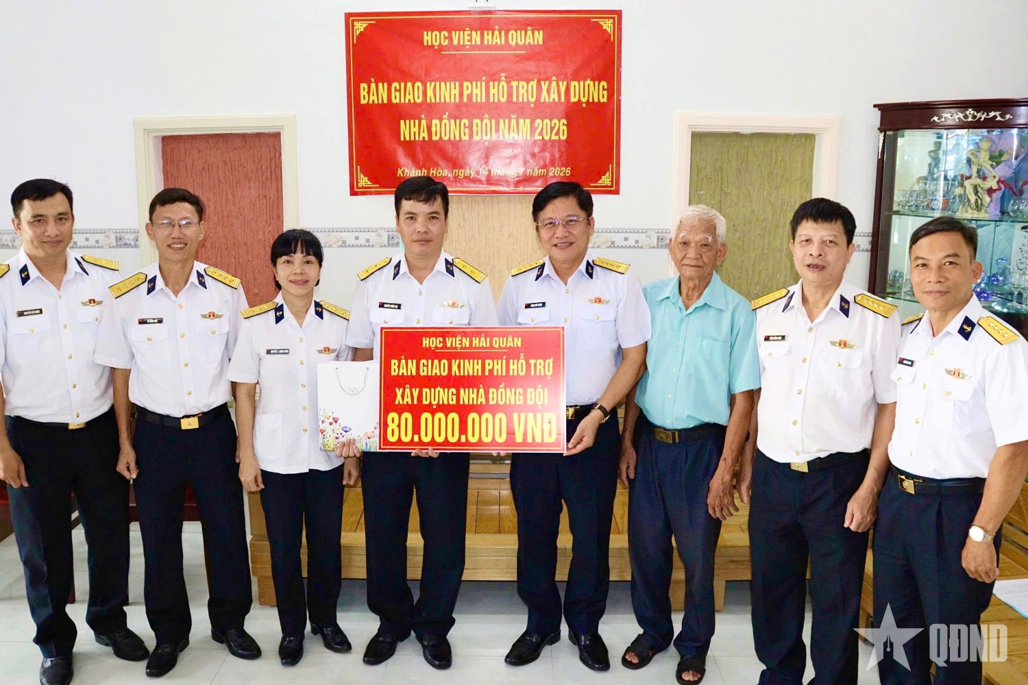 Học viện Hải quân hỗ trợ kinh phí xây dựng “Nhà đồng đội”