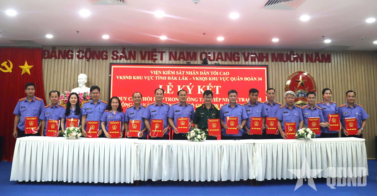Viện Kiểm sát quân sự Quân đoàn 34 và Viện Kiểm sát nhân dân tỉnh Đắk Lắk ký kết quy chế phối hợp