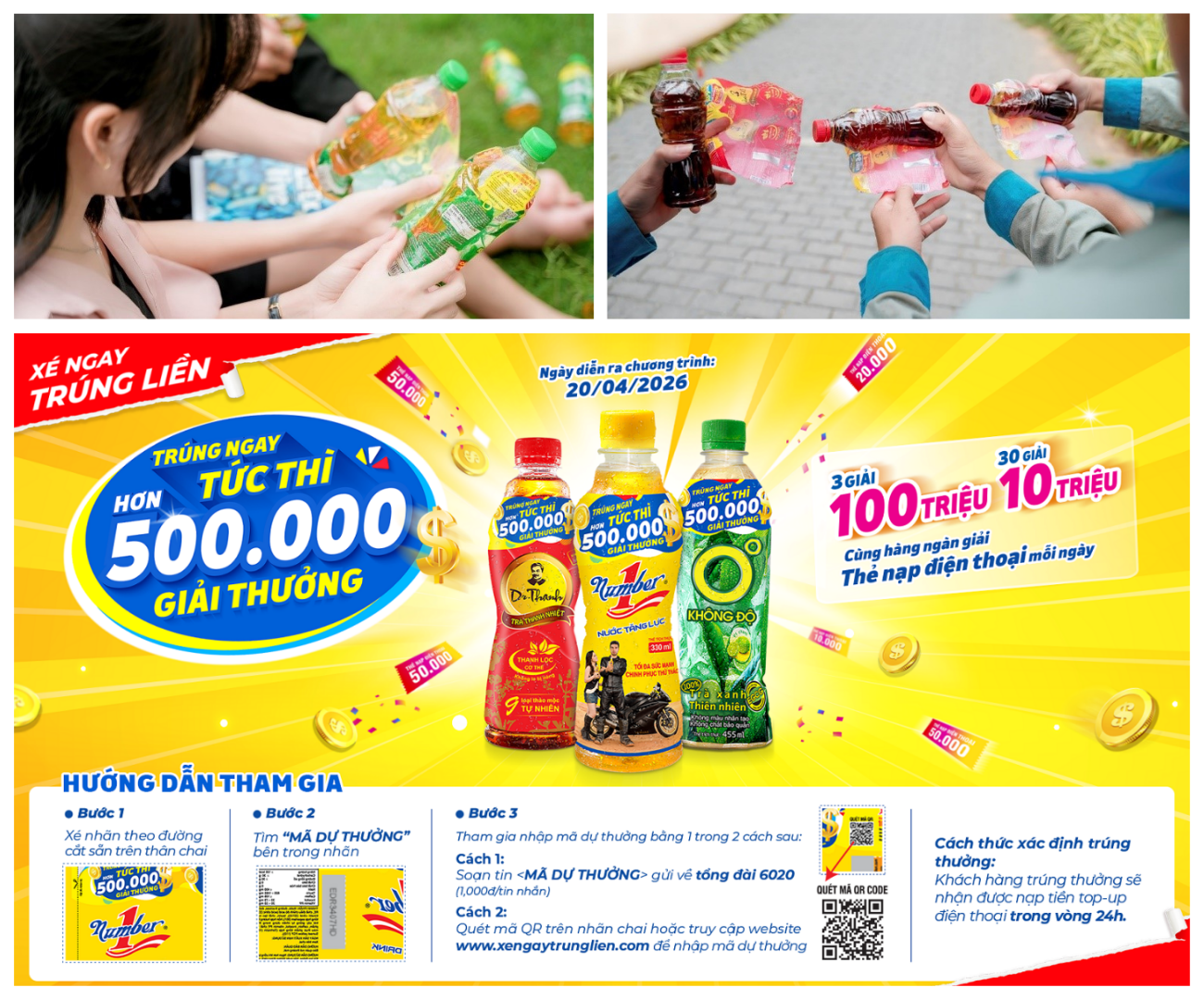 Nữ công nhân Đồng Nai bất ngờ trúng 100 triệu đồng nhờ uống Number 1