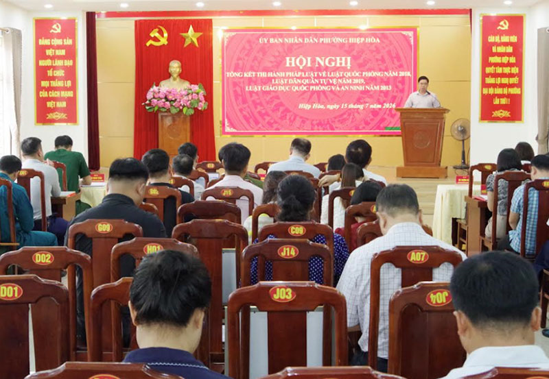 Quảng Ninh: Phường Hiệp Hòa tổng kết thi hành Luật Quốc phòng, Luật Dân quân tự vệ, Luật Giáo dục quốc phòng và an ninh