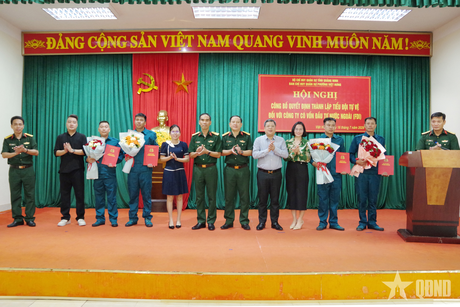 Quảng Ninh: Công bố quyết định thành lập tiểu đội tự vệ doanh nghiệp có vốn đầu tư nước ngoài