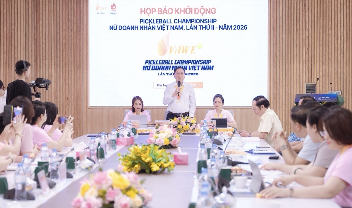 Giải Pickleball Nữ doanh nhân Việt Nam VAWE lần thứ II - năm 2026 sẽ diễn ra tại Thái Nguyên