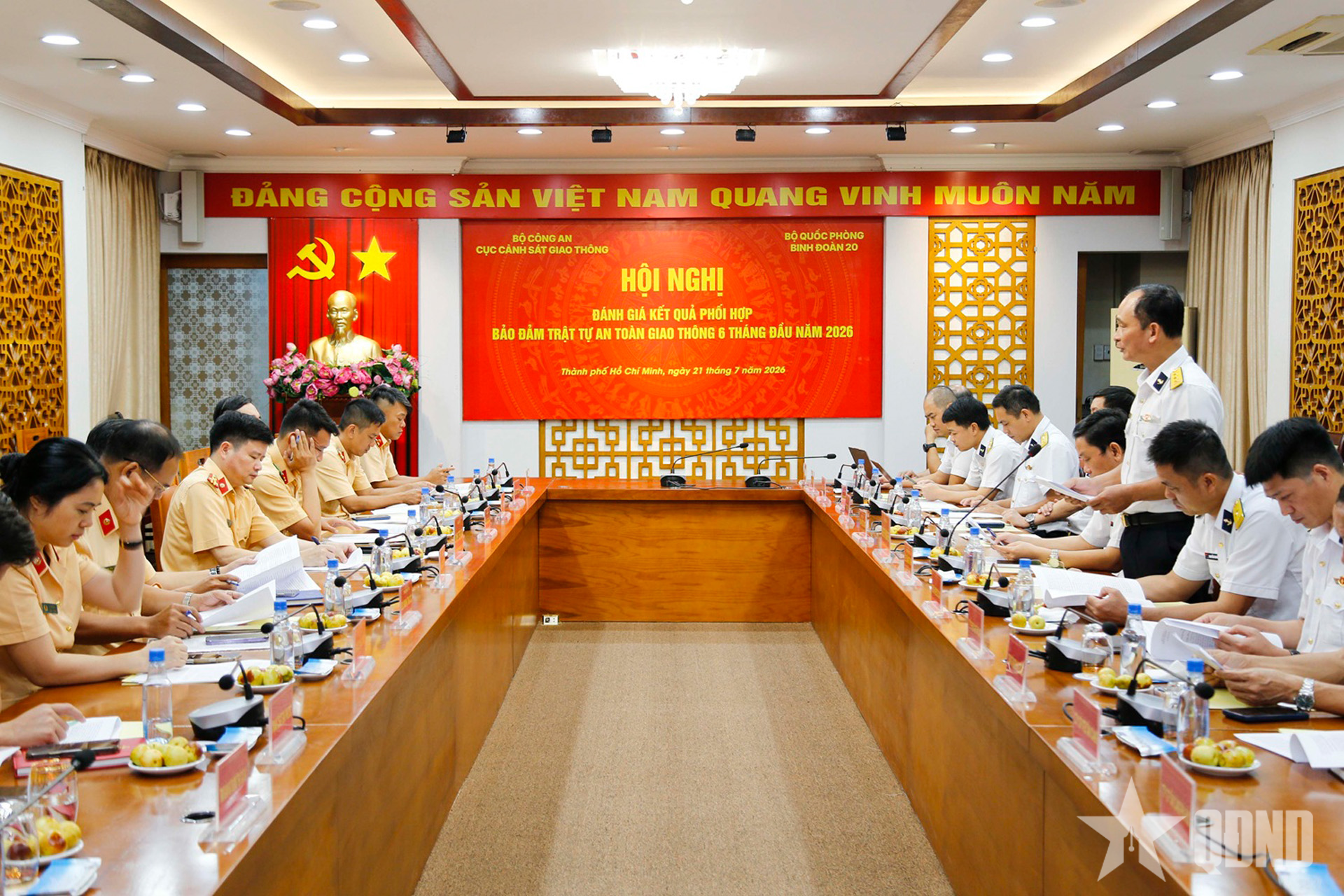 Binh đoàn 20 và Cục Cảnh sát giao thông phối hợp bảo đảm trật tự an toàn giao thông