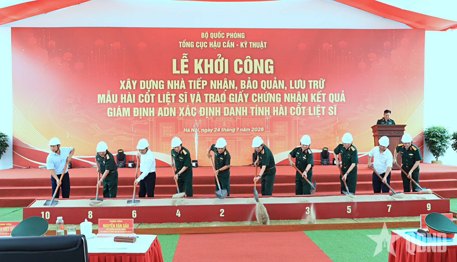 Khởi công xây dựng Nhà tiếp nhận, bảo quản, lưu trữ mẫu hài cốt liệt sĩ