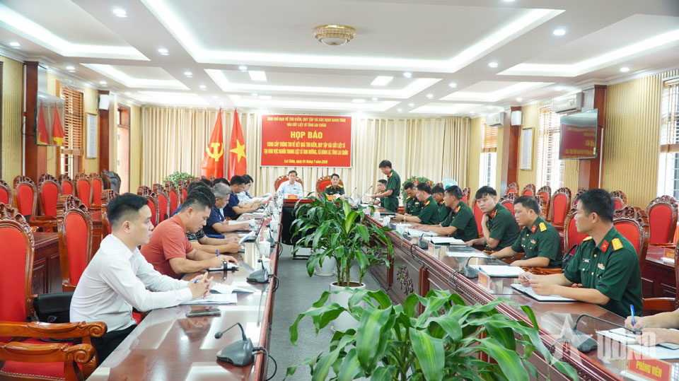 Lai Châu: Họp báo thông tin kết quả tìm kiếm, quy tập hài cốt liệt sĩ