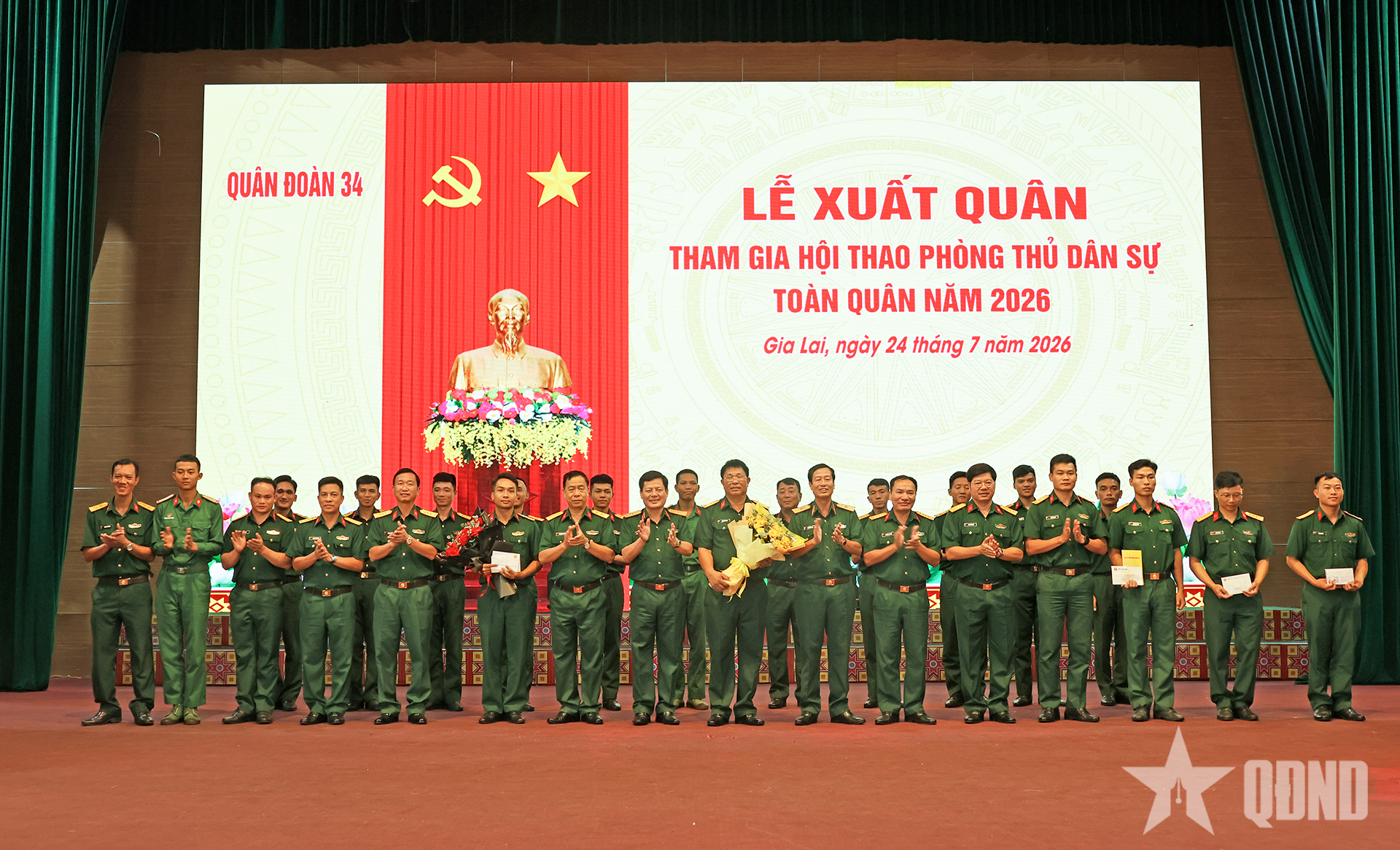 Quân đoàn 34 xuất quân tham gia Hội thao Phòng thủ dân sự toàn quân năm 2026

