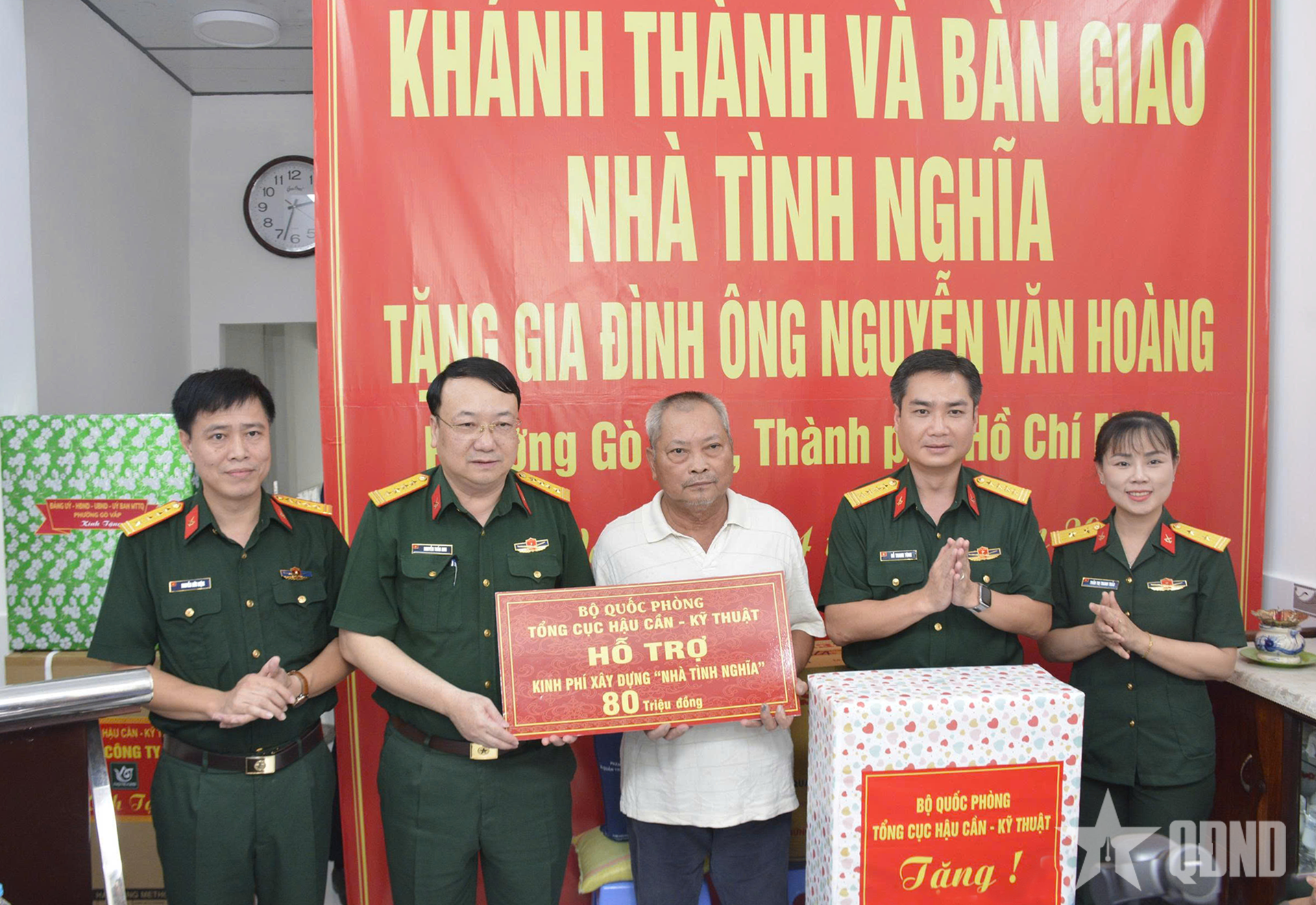 Tổng cục Hậu cần - Kỹ thuật bàn giao nhà tình nghĩa tặng gia đình thương binh