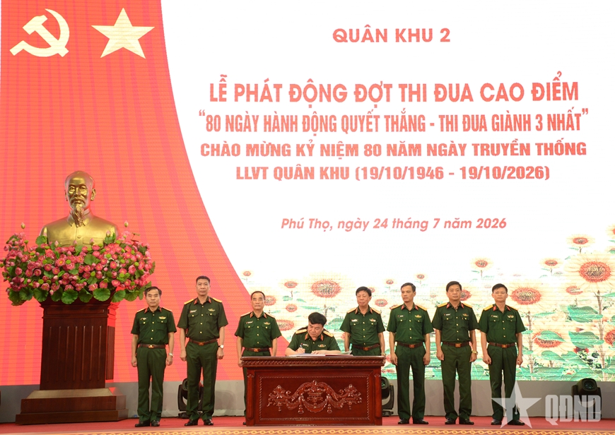 Quân khu 2 phát động đợt thi đua cao điểm “80 ngày hành động quyết thắng - Thi đua giành 3 nhất”