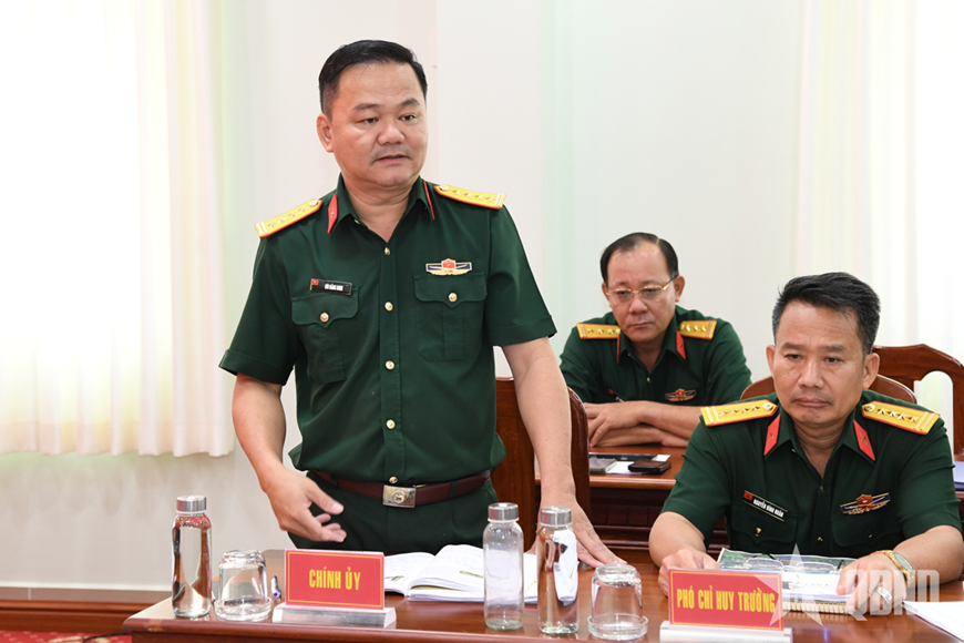 Bộ CHQS tỉnh Tây Ninh: Triển khai thực hiện Quyết định giải thể, tổ chức lại Ban chỉ huy Phòng thủ khu vực