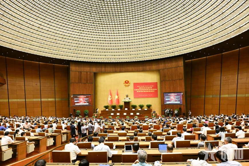 Tổng Bí thư, Chủ tịch nước Tô Lâm dự, chỉ đạo Hội nghị toàn quốc nghiên cứu, học tập, quán triệt và triển khai thực hiện Nghị quyết Hội nghị Trung ương 3 khóa XIV