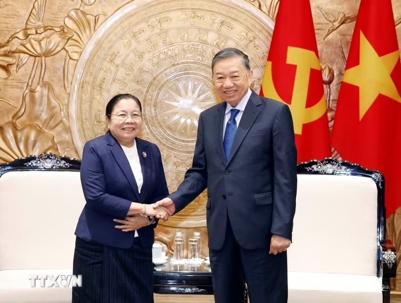Tổng Bí thư, Chủ tịch nước Tô Lâm tiếp Trưởng ban Tổ chức Trung ương Đảng Nhân dân Cách mạng Lào