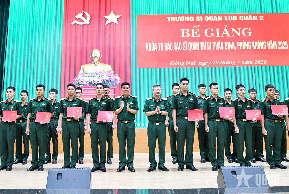 Trường Sĩ quan Lục quân 2 bế giảng đào tạo sĩ quan dự bị
