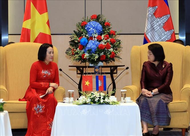 Chủ tịch Quốc hội Khuon Sudary tiếp Phó chủ tịch Quốc hội Nguyễn Thị Thanh