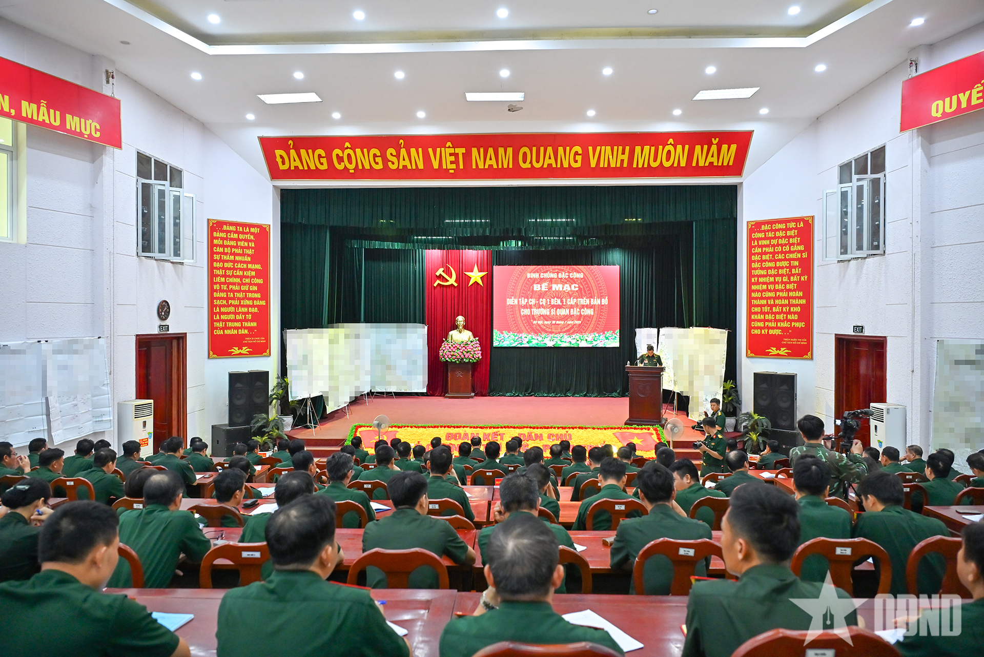 Trường Sĩ quan Đặc công bế mạc diễn tập chỉ huy - cơ quan 1 bên, 1 cấp trên bản đồ