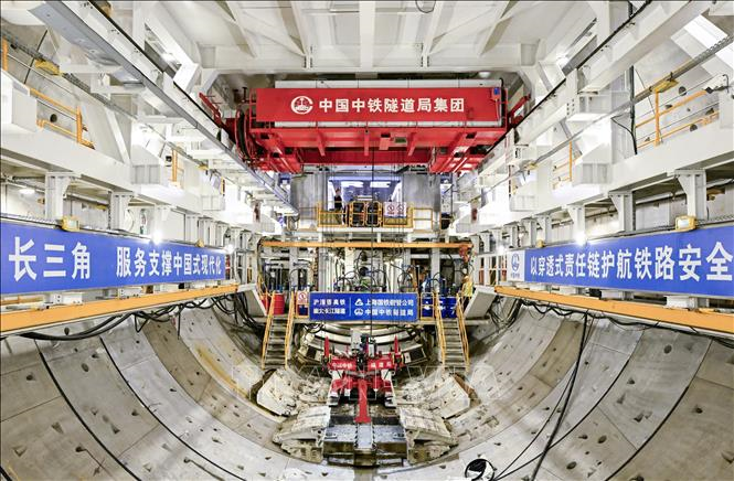 Trung Quốc lập kỷ lục mới với dự án đường sắt cao tốc dưới sông Dương Tử