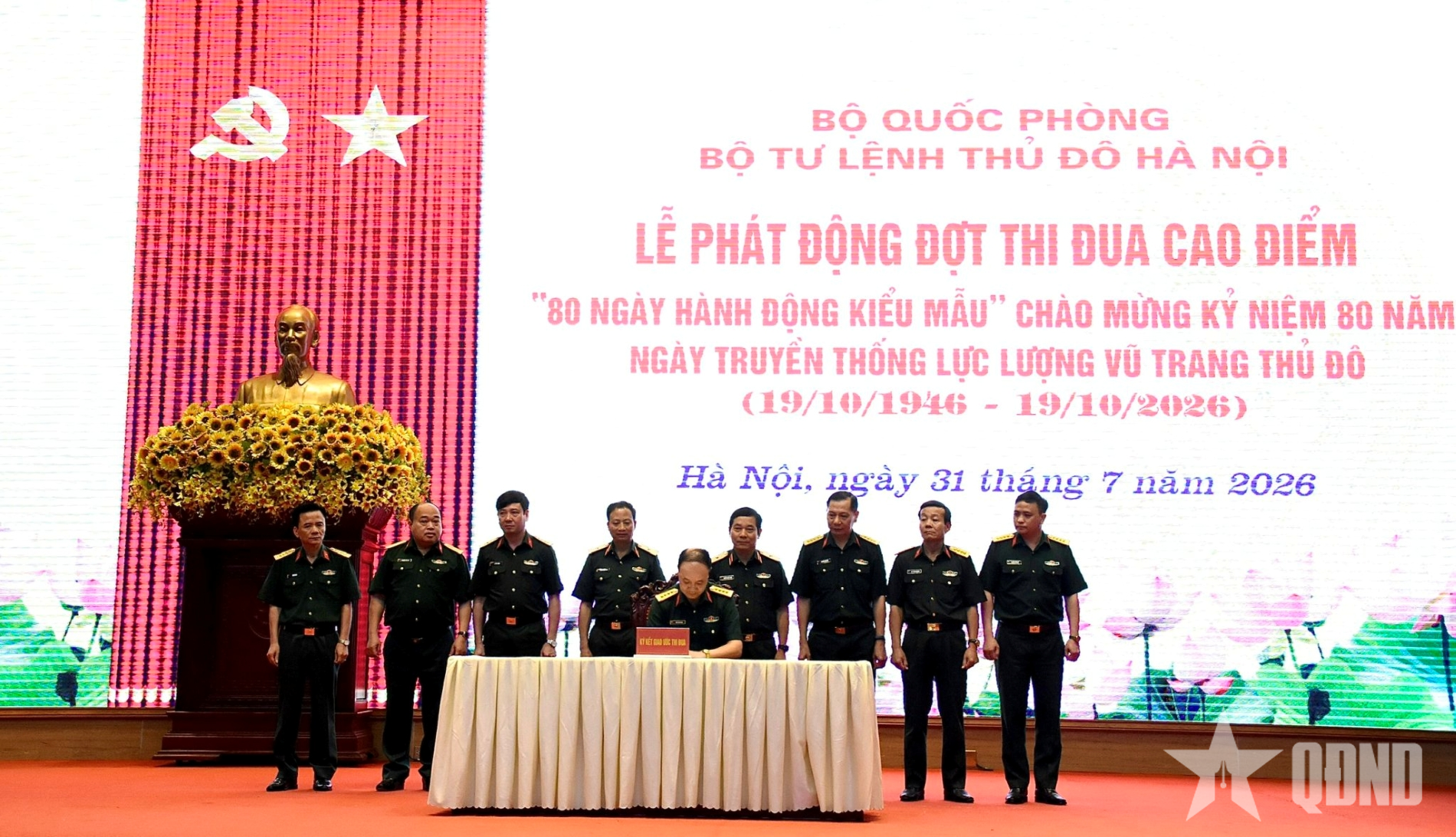 Bộ tư lệnh Thủ đô Hà Nội phát động thi đua cao điểm “80 ngày hành động kiểu mẫu”
