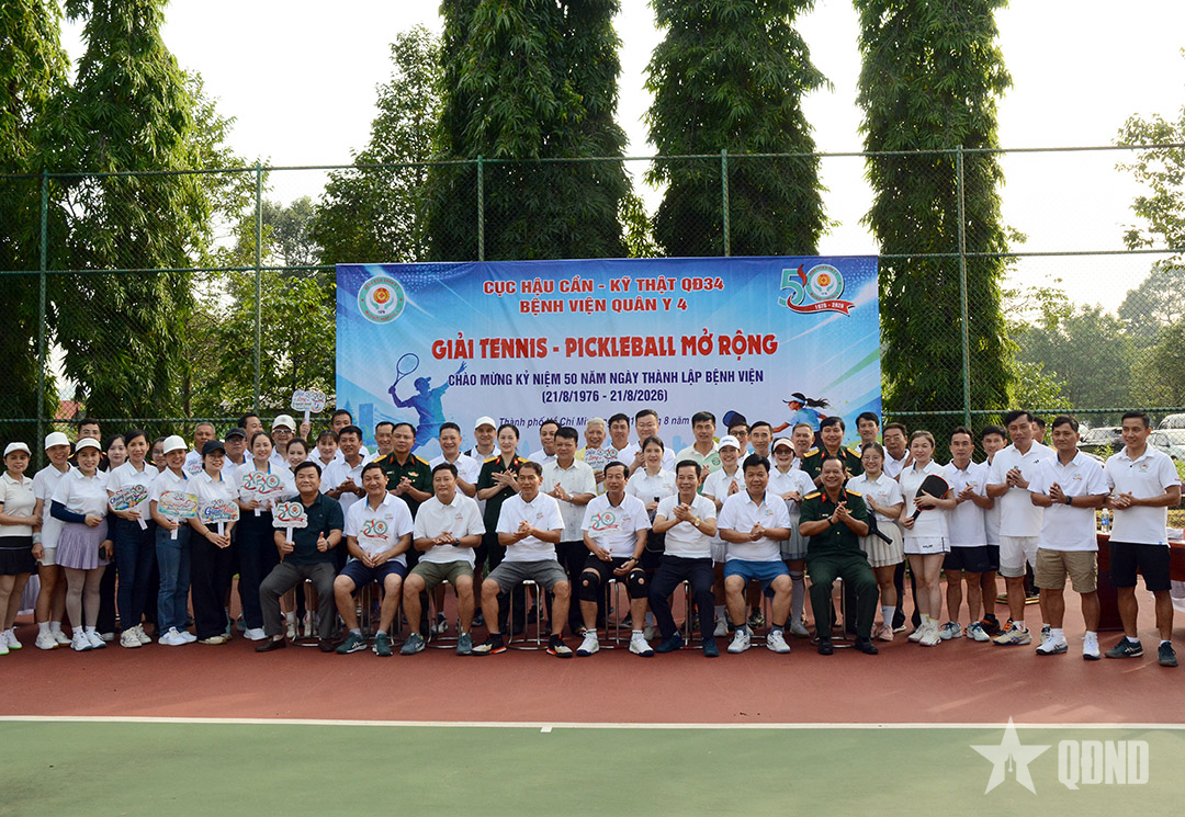Sôi nổi giải quần vợt - pickleball Bệnh viện Quân y 4 (Quân đoàn 34)

