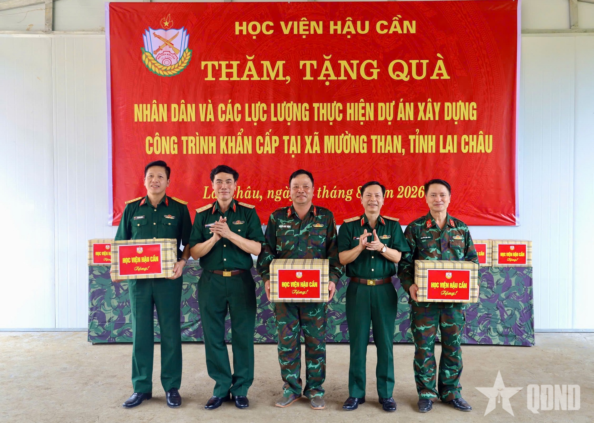 Học viện Hậu cần: Động viên các lực lượng xây dựng khu tái định cư tại Lai Châu