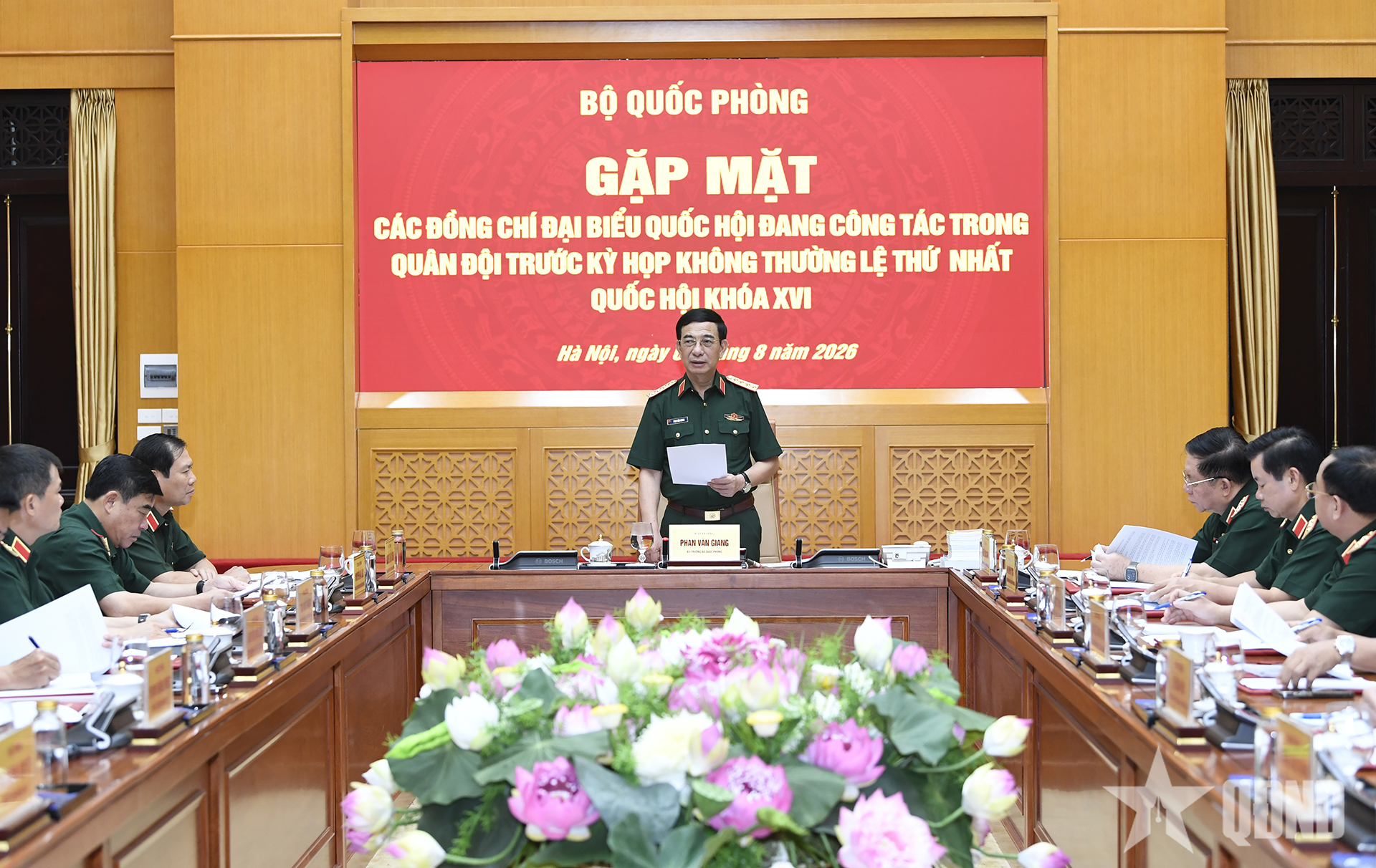 Đại tướng Phan Văn Giang chủ trì gặp mặt đại biểu Quốc hội đang công tác trong Quân đội trước Kỳ họp không thường lệ thứ nhất, Quốc hội khóa XVI