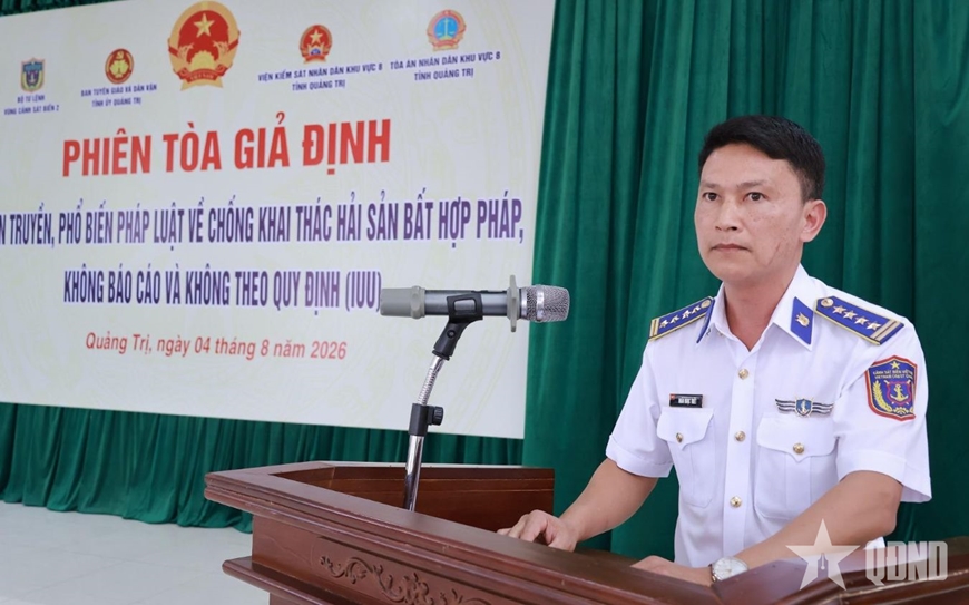 V&ugrave;ng Cảnh s&aacute;t biển 2 tổ chức &ldquo;Phi&ecirc;n t&ograve;a giả định&rdquo; tuy&ecirc;n truyền chống khai th&aacute;c IUU
