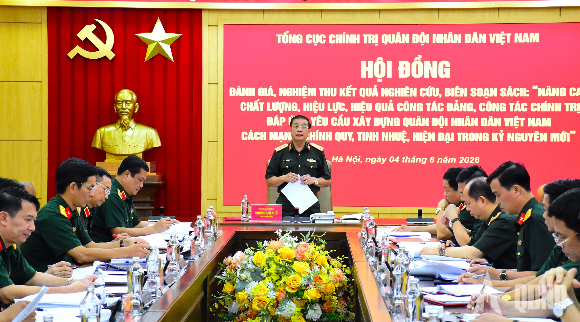 Thượng tướng Trương Thiên Tô chủ trì phiên họp Hội đồng đánh giá, nghiệm thu kết quả nghiên cứu, biên soạn sách của Tổng cục Chính trị