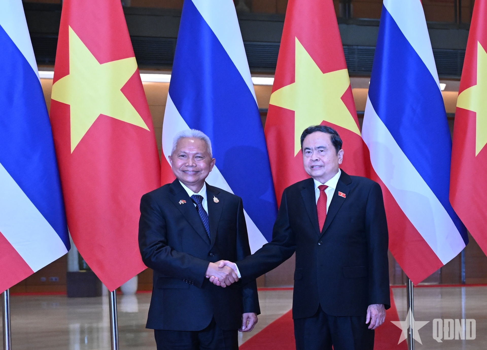 Chủ tịch Quốc hội Trần Thanh Mẫn hội đàm với Chủ tịch Quốc hội Thái Lan Sophon Zaram
