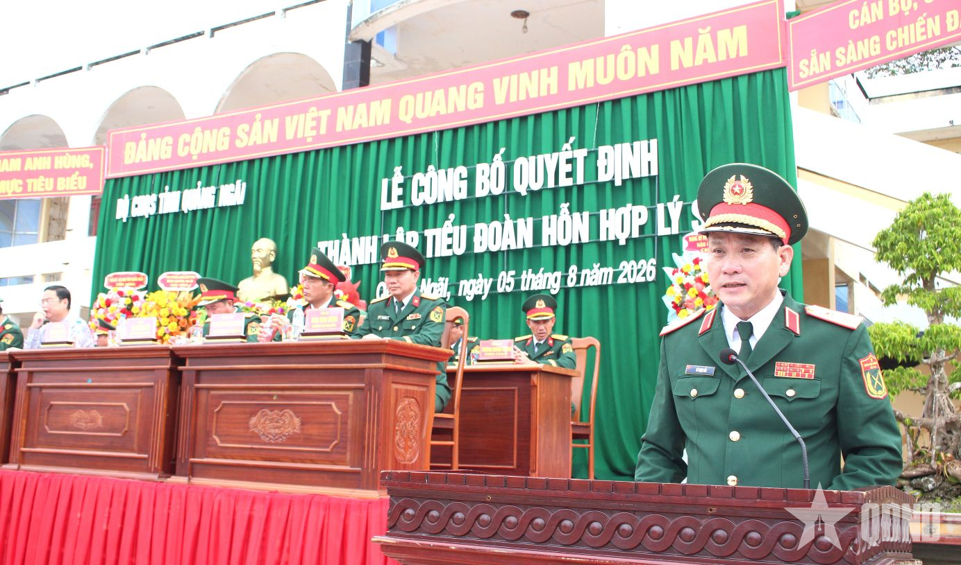 Bộ CHQS tỉnh Quảng Ngãi: Công bố Quyết định thành lập Tiểu đoàn Hỗn hợp Lý Sơn 