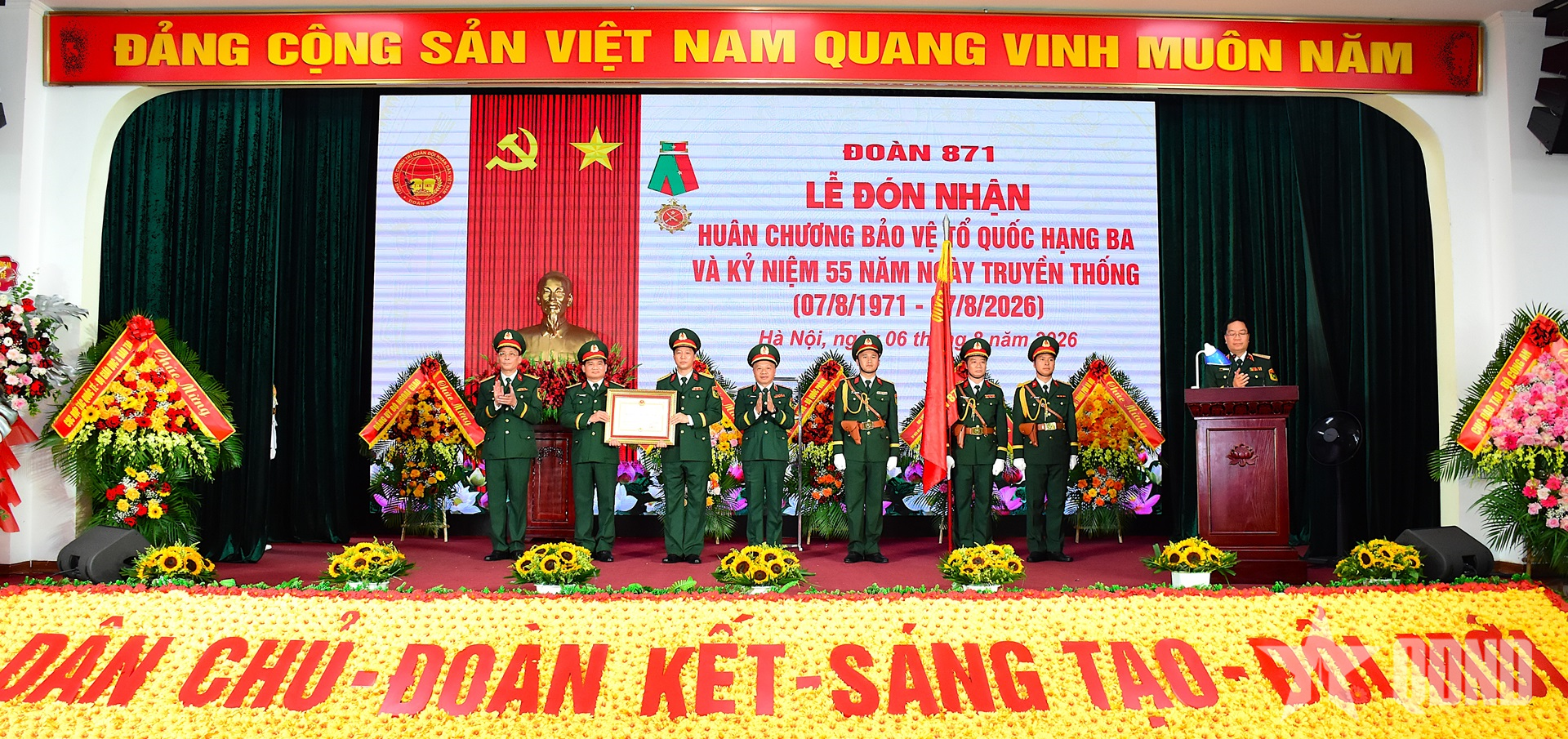 Đoàn 871 (Tổng cục Chính trị) đón nhận Huân chương Bảo vệ Tổ quốc hạng Ba