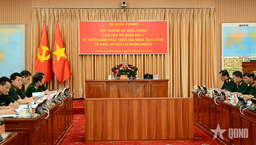 Thượng tướng Nguyễn Quang Ngọc làm việc với Quân khu 7 về chiến lược phát triển và tổ chức, cơ cấu lại doanh nghiệp