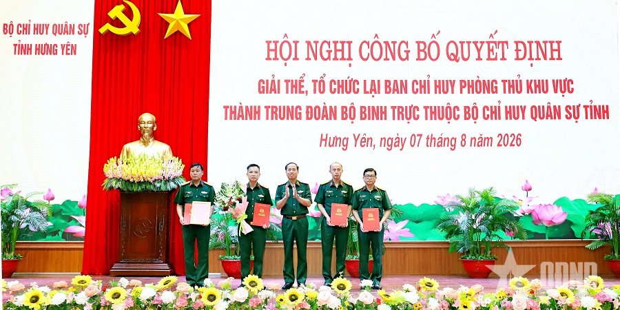 Bộ CHQS các tỉnh, thành phố trên địa bàn Quân khu 3: Giải thể, tổ chức lại Ban chỉ huy Phòng thủ khu vực