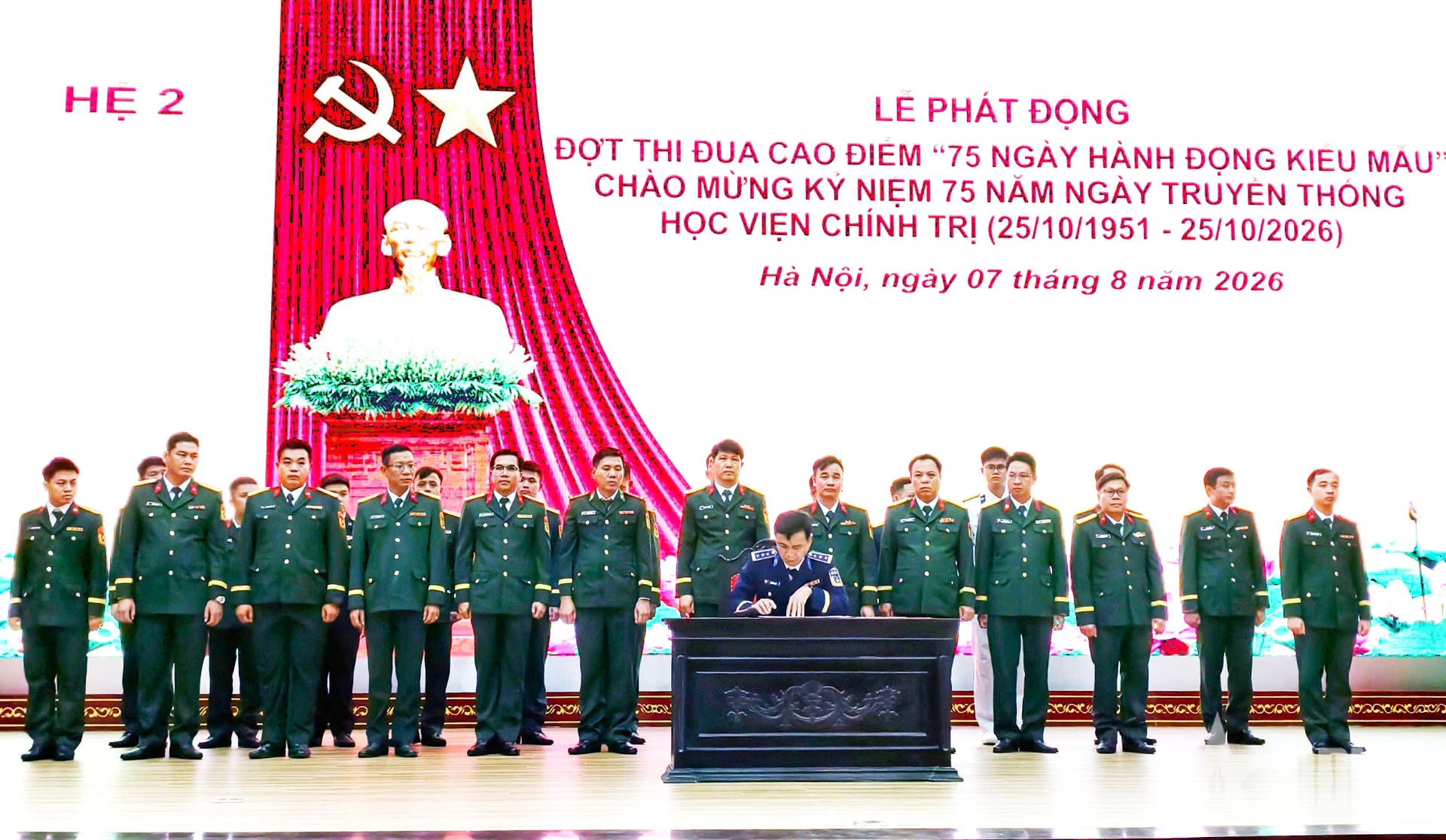 Hệ 2, Học viện Chính trị thi đua “75 ngày hành động kiểu mẫu”