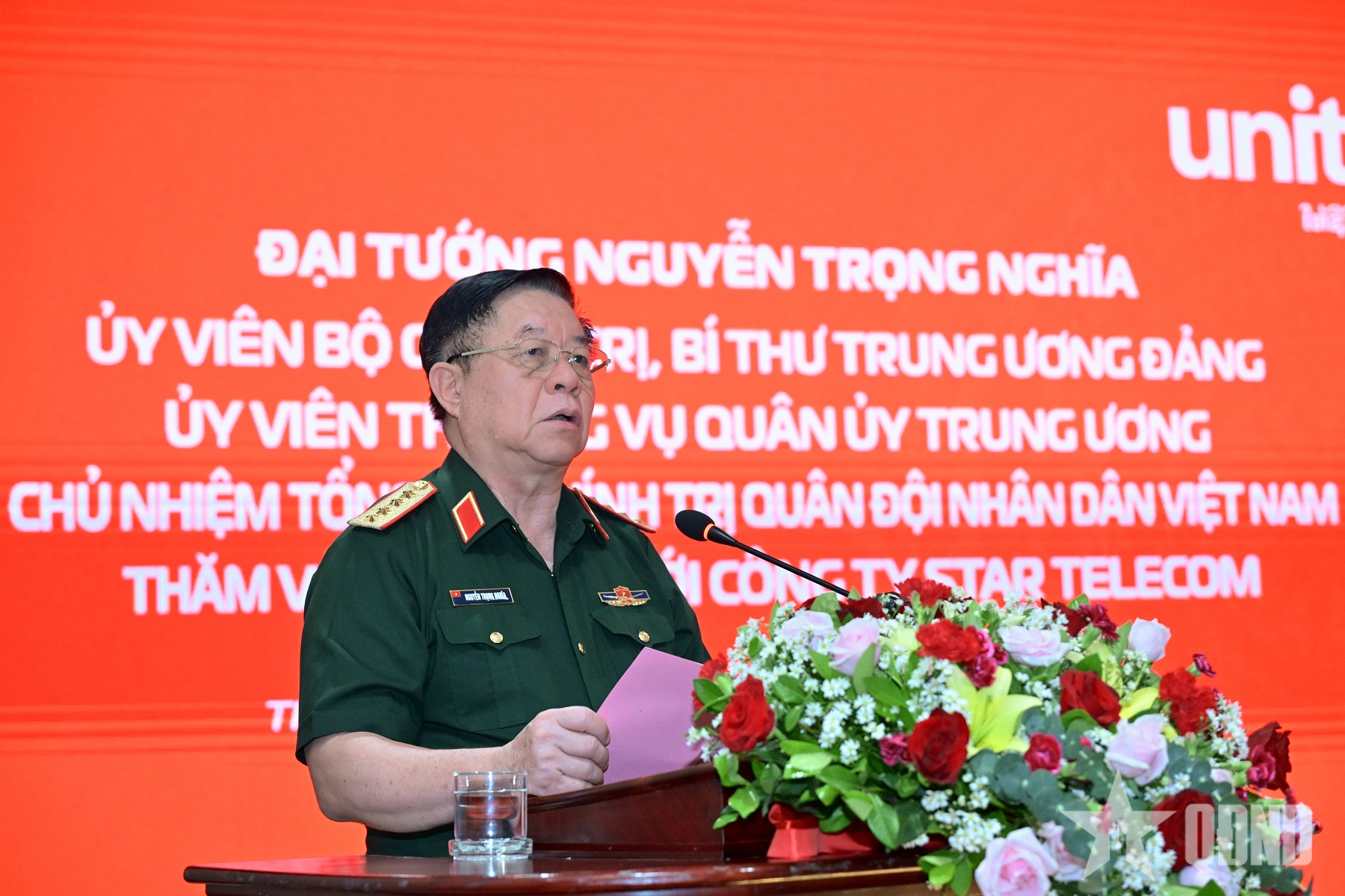 Đại tướng Nguyễn Trọng Nghĩa thăm, làm việc với Công ty Star Telecom