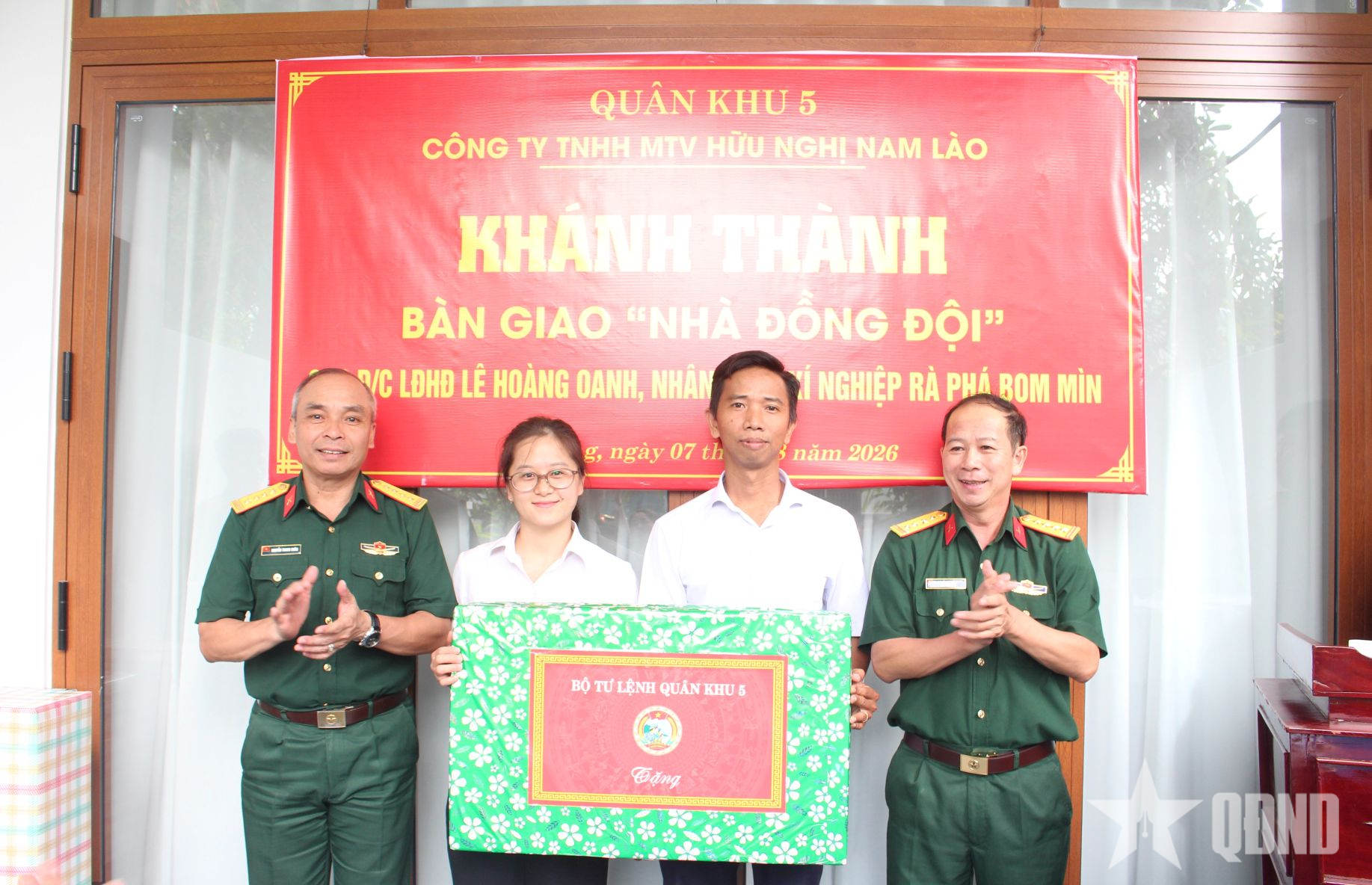 Công ty TNHH MTV Hữu nghị Nam Lào bàn giao nhà đồng đội