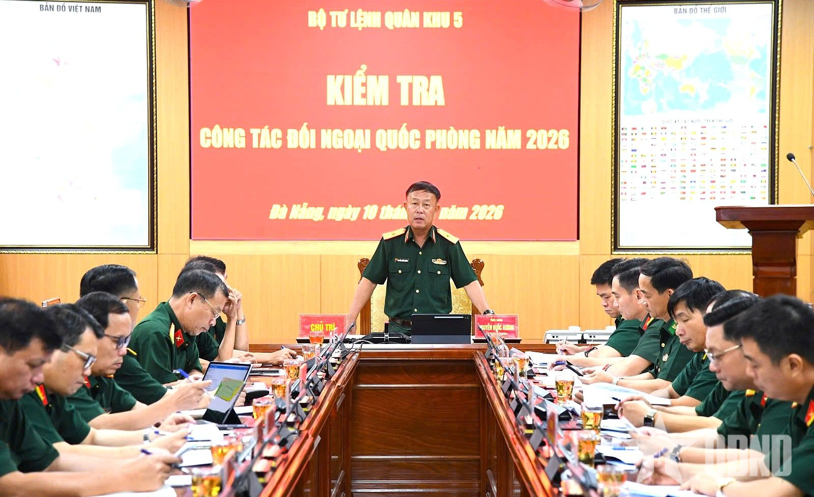 Quân khu 5: Kiểm tra công tác đối ngoại quốc phòng tại Bộ CHQS TP Đà Nẵng