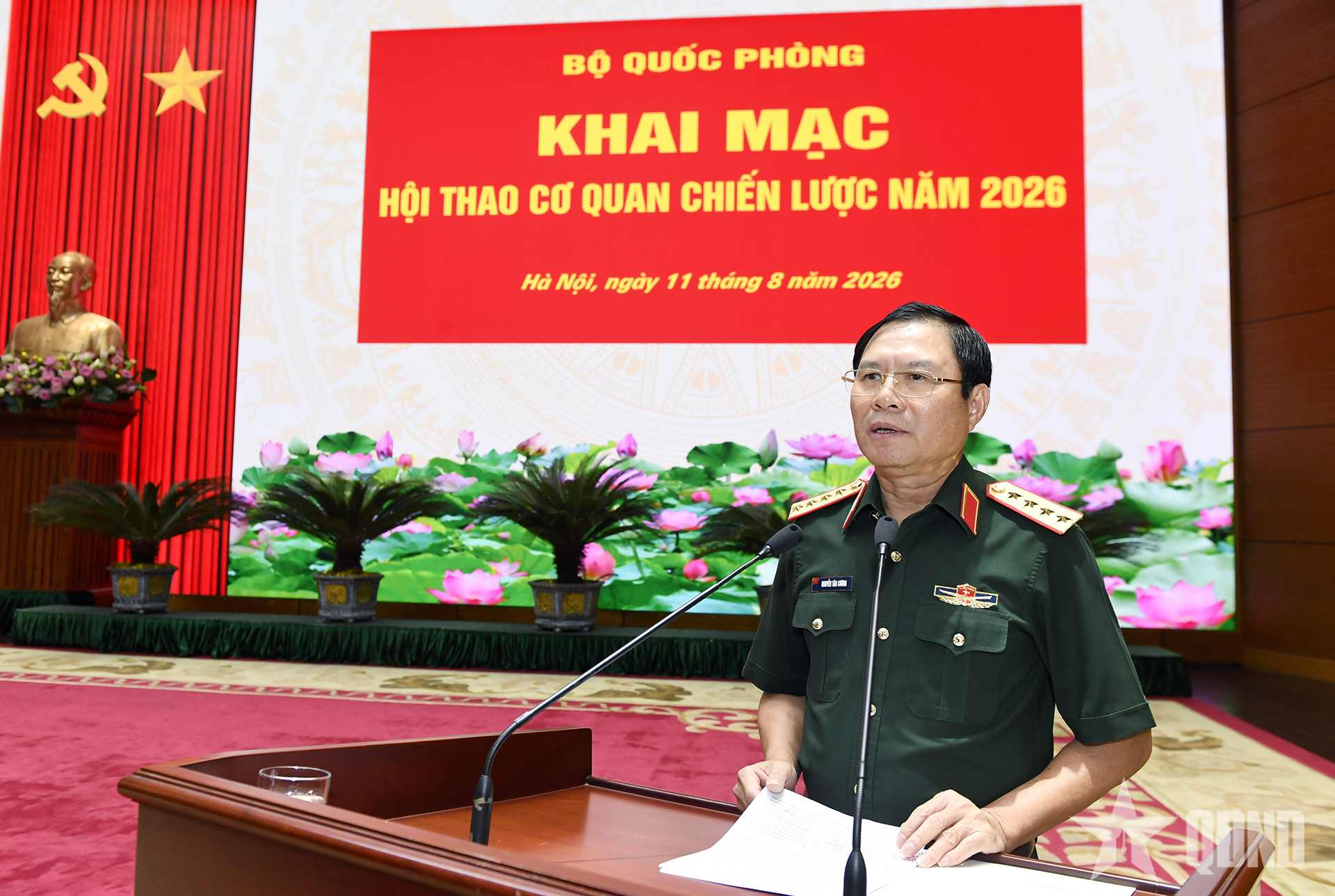 Đại tướng Nguyễn Tân Cương chủ trì khai mạc Hội thao cơ quan chiến lược năm 2026