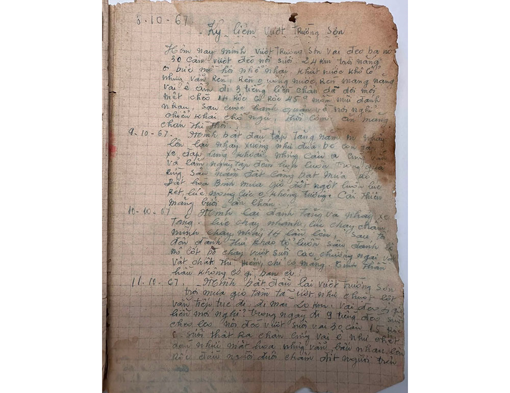 Cuốn nhật ký của liệt sĩ Nguyễn Văn Khánh