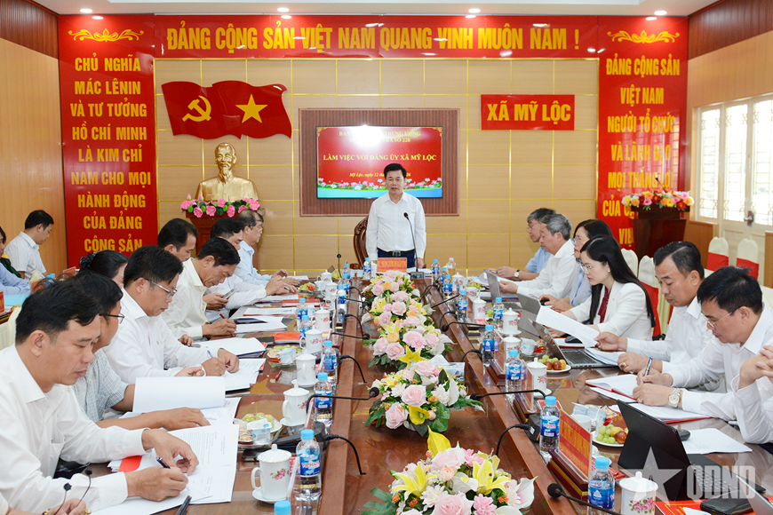 Đoàn kiểm tra, giám sát số 228 của Bộ Chính trị, Ban Bí thư làm việc tại xã Mỹ Lộc và phường Tân An (Tây Ninh)