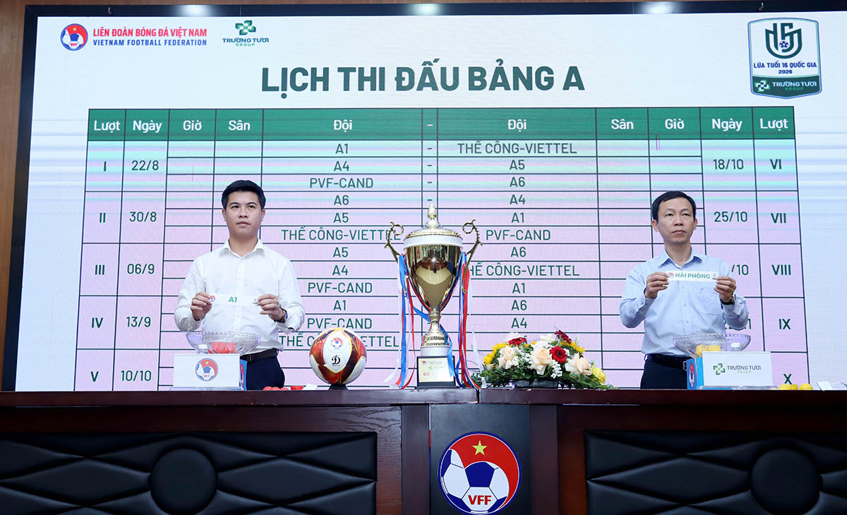 Lần đầu tiên tổ chức giải bóng đá lứa tuổi 16 quốc gia 2026

