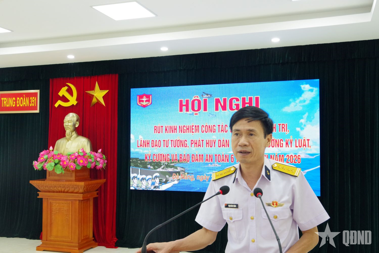 Trung đoàn 351 (Vùng 3 Hải quân) nâng cao chất lượng giáo dục chính trị, quản lý tư tưởng, siết chặt kỷ luật, bảo đảm an toàn