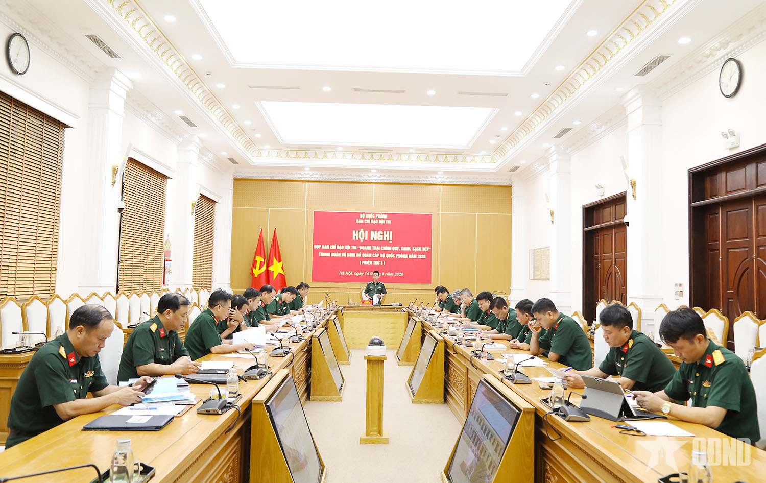 Chuẩn bị tốt mọi mặt cho Hội nghị tổng kết hội thi “Doanh trại chính quy, xanh, sạch, đẹp”
