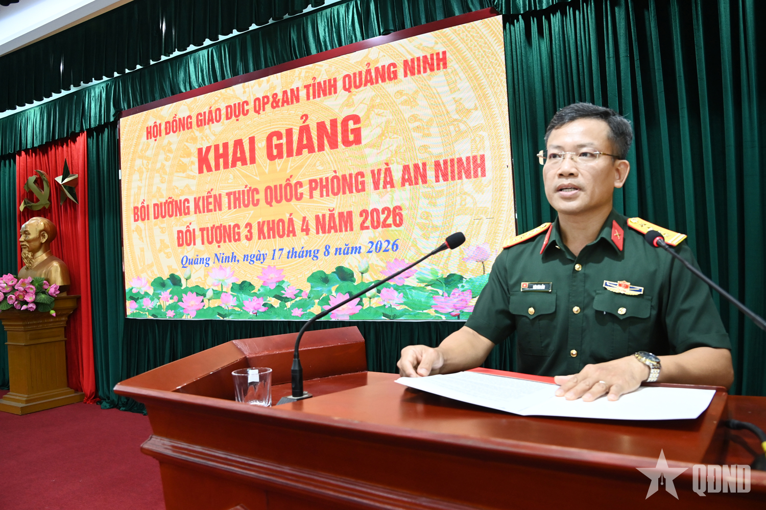 Bồi dưỡng kiến thức quốc phòng và an ninh cho cán bộ đối tượng 3 tại Quảng Ninh

